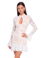 Baeddan Lace Mini Dress In White
