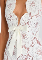 Macall Tiered Ruffle Lace Maxi Dress