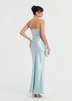 Quinn Satin Sequined Maxi Dress