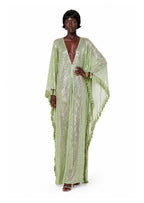 Kagami Knitted sequined tassel maxi dress