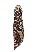 Wafiya Halter Neck Printed Midi Dress