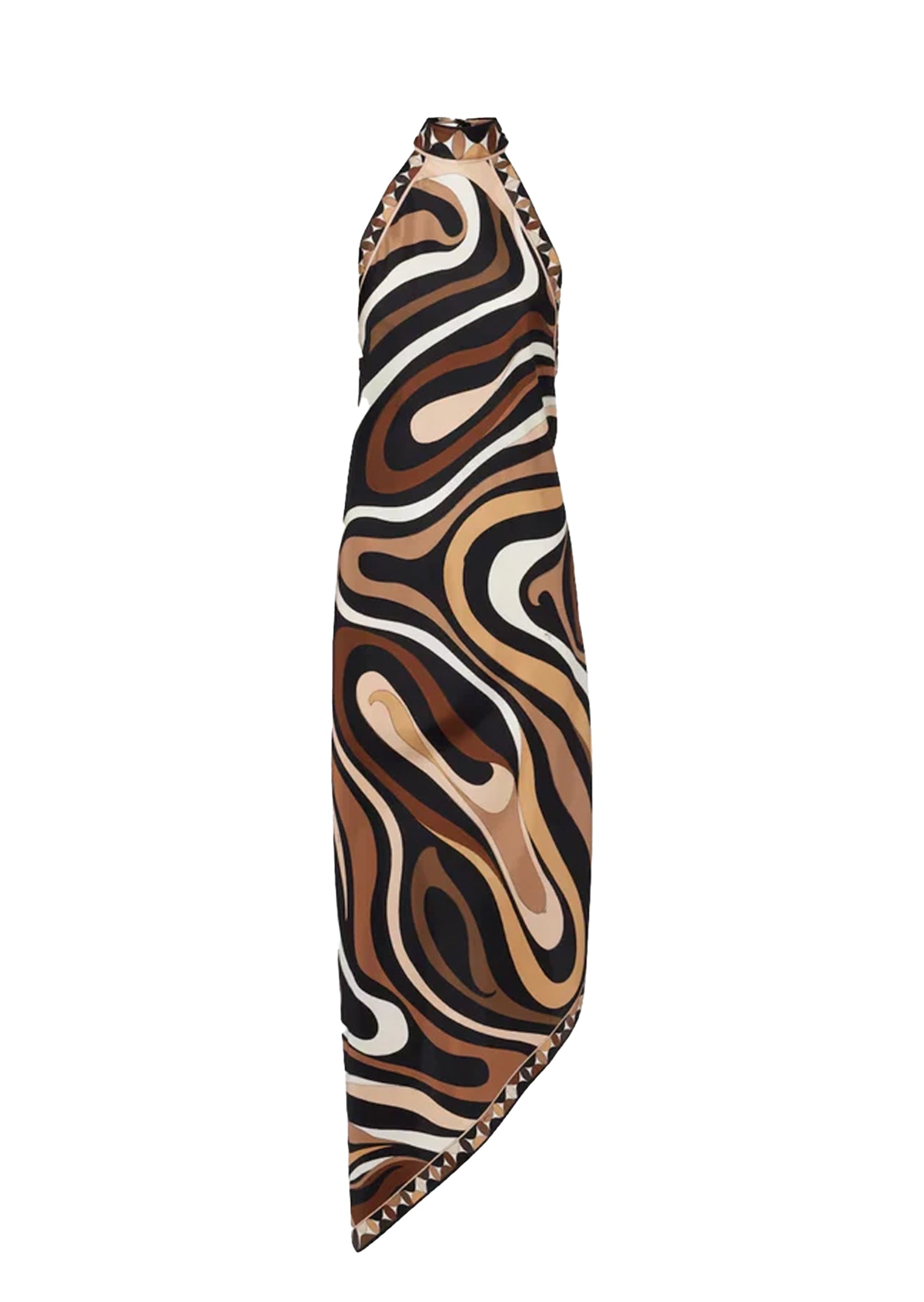 Wafiya Halter Neck Printed Midi Dress