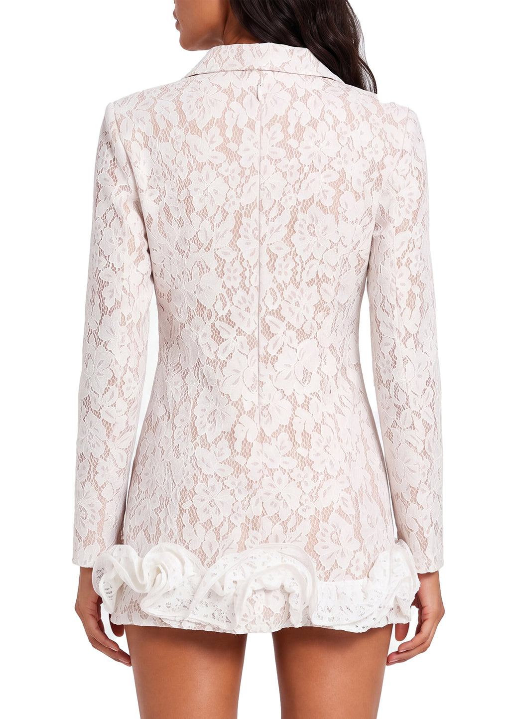 Fabian V-neck Lace Blazer Mini Dress