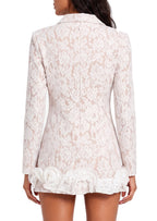 Fabian V-neck Lace Blazer Mini Dress