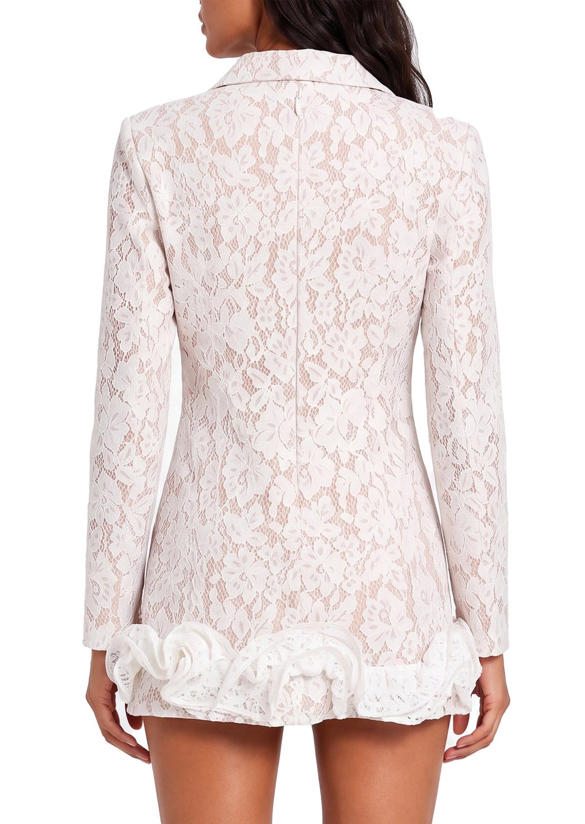 Fabian V-neck Lace Blazer Mini Dress