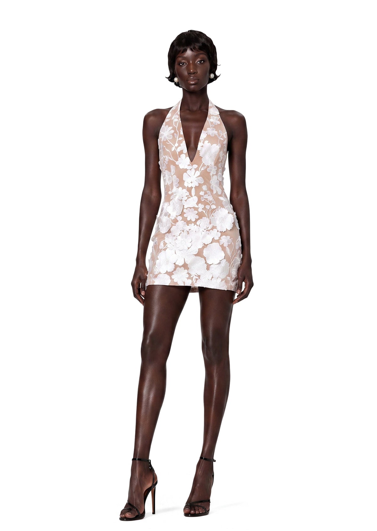 Sabia Floral Halter Neck Sleeveless Dress