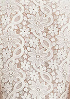 Waiola Long Top & Flared Pants Set In Lace In White
