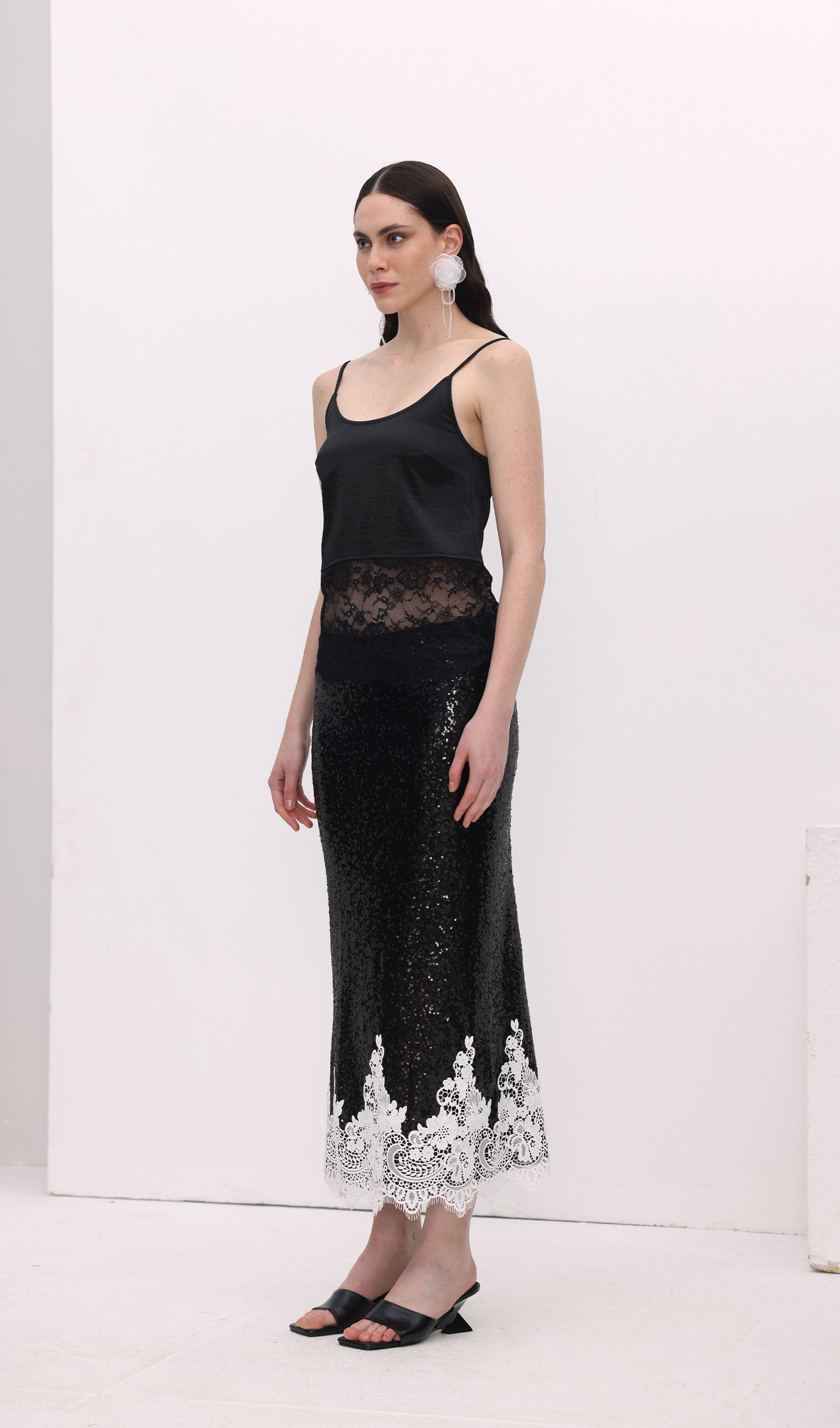 Solid Lace Crop Top