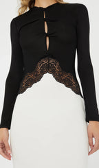 Open Twist Lace Maxi Dress