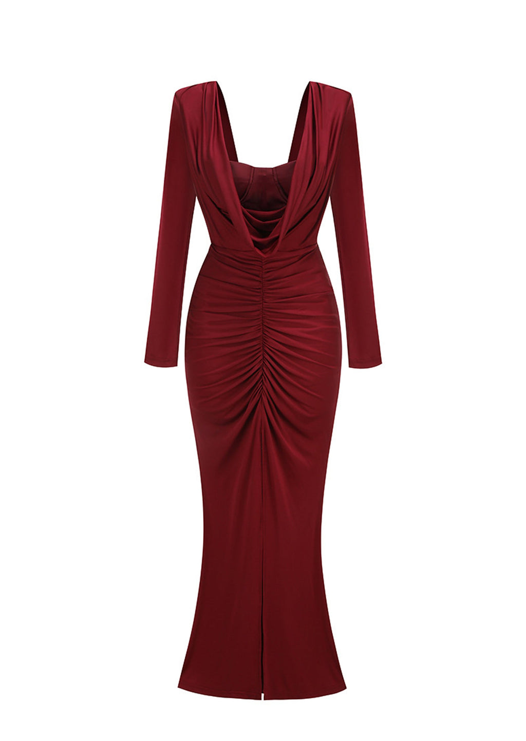 Nacirema Open Back Slit Maxi Dress
