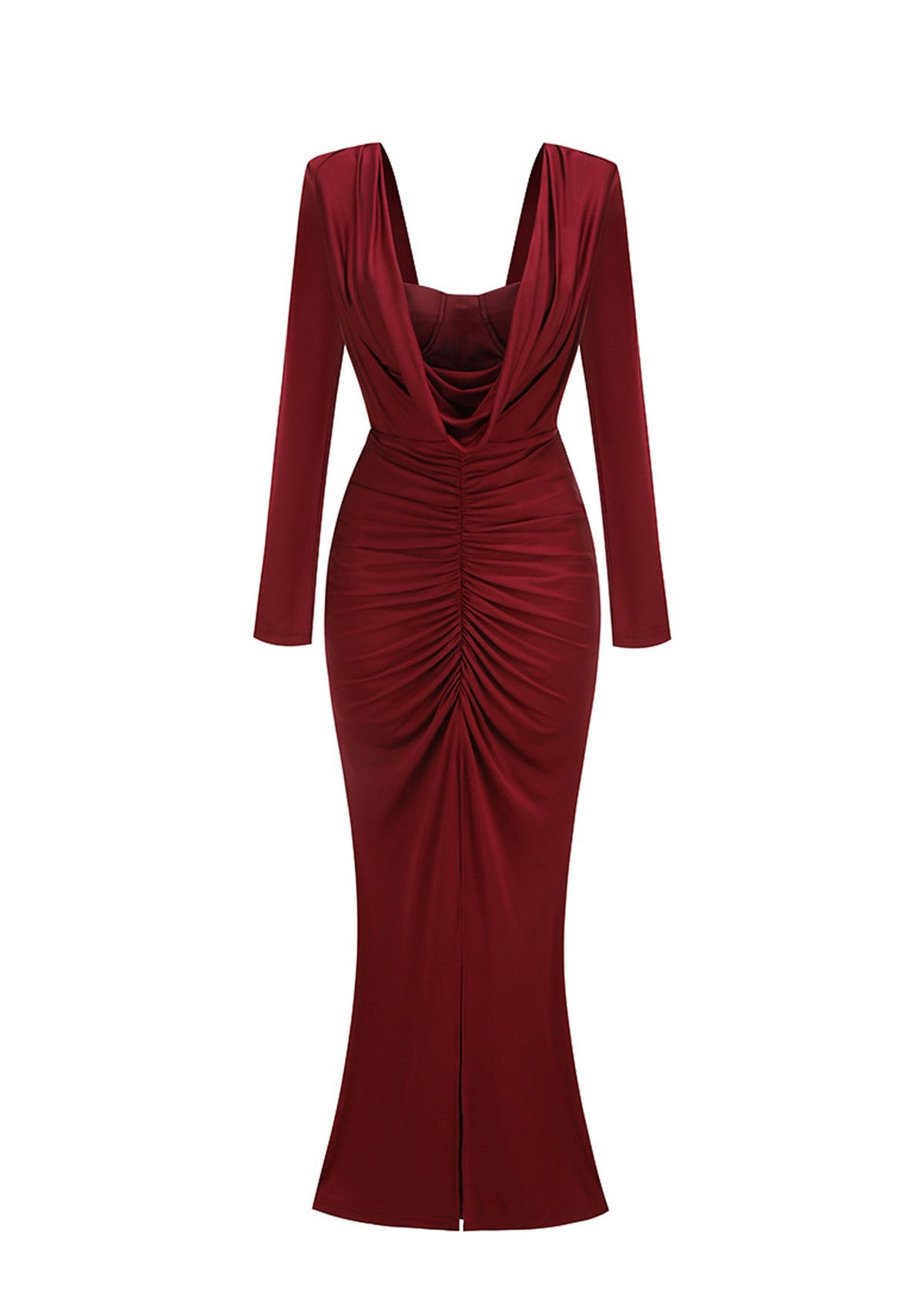 Nacirema Open Back Slit Maxi Dress