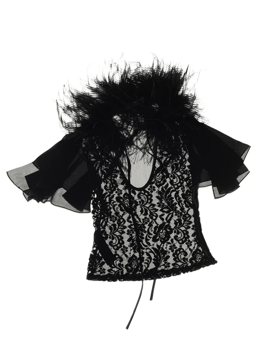 Xenos Hollow Out Maori Top & Shorts Lace Set