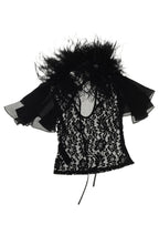 Xenos Hollow Out Maori Top & Shorts Lace Set