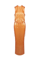Nachla Sequin Maxi Dress In Orange