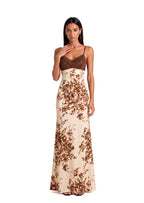 Kachiri Lace Trimmed Printed Maxi Dress
