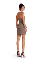 Beppe Collared Halter Neck Top & Skirt Set