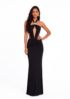 Walid Halter Neck Maxi Dress In Black