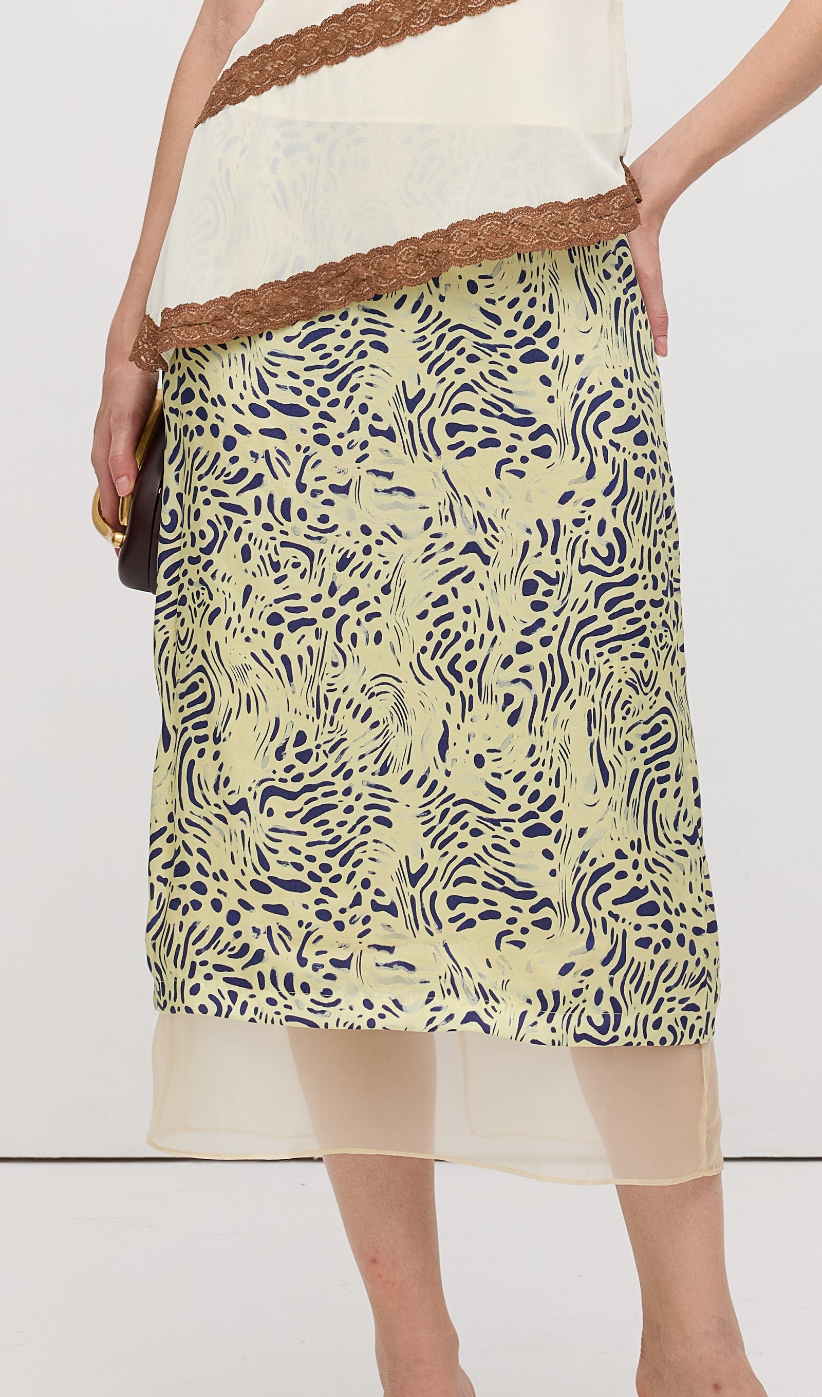 Leopard Printed Midi Skirt