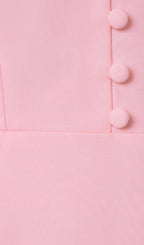 Mini Dress With High Collar In Pink