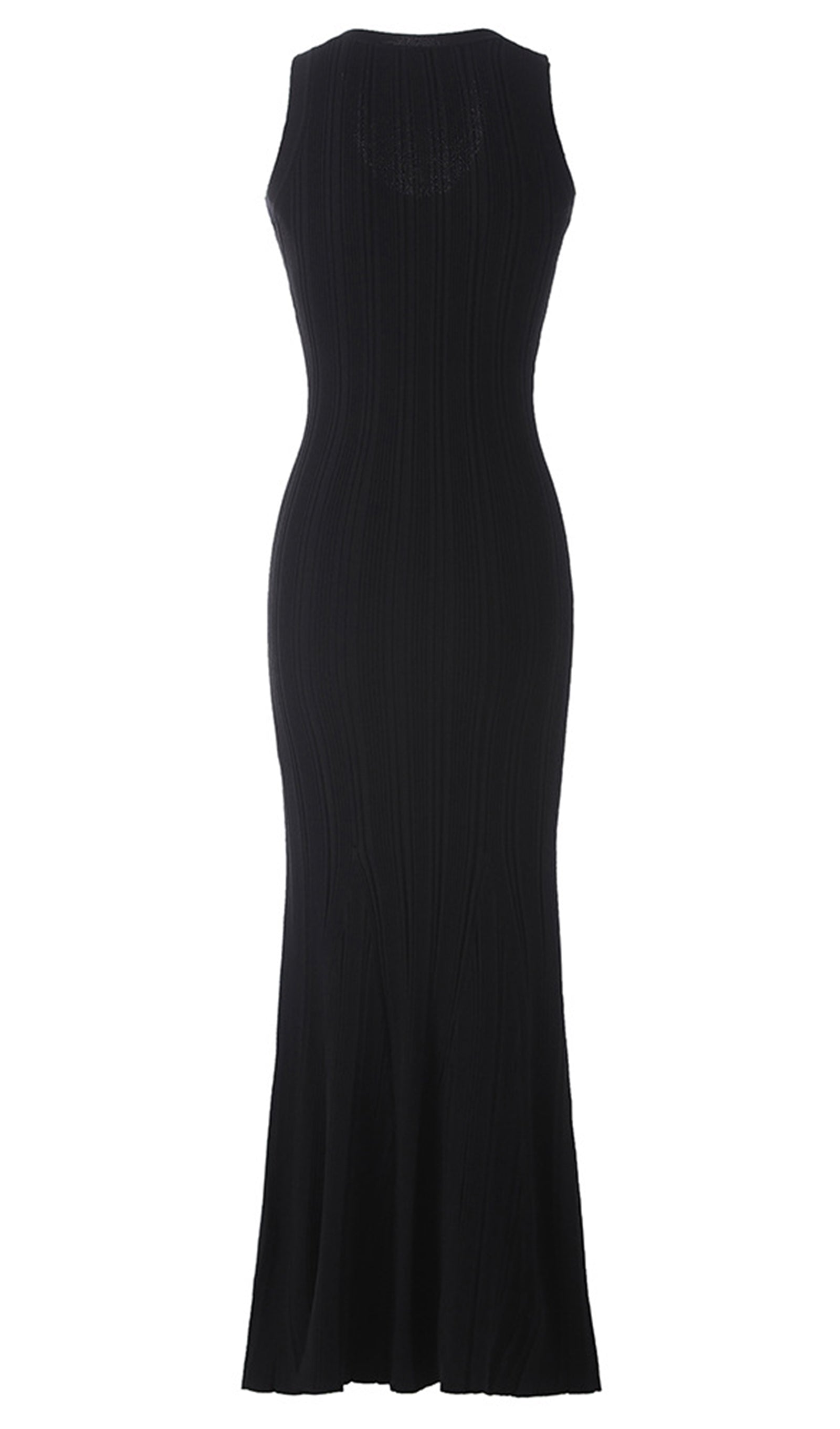 Metallic Button Knit Midi Dress