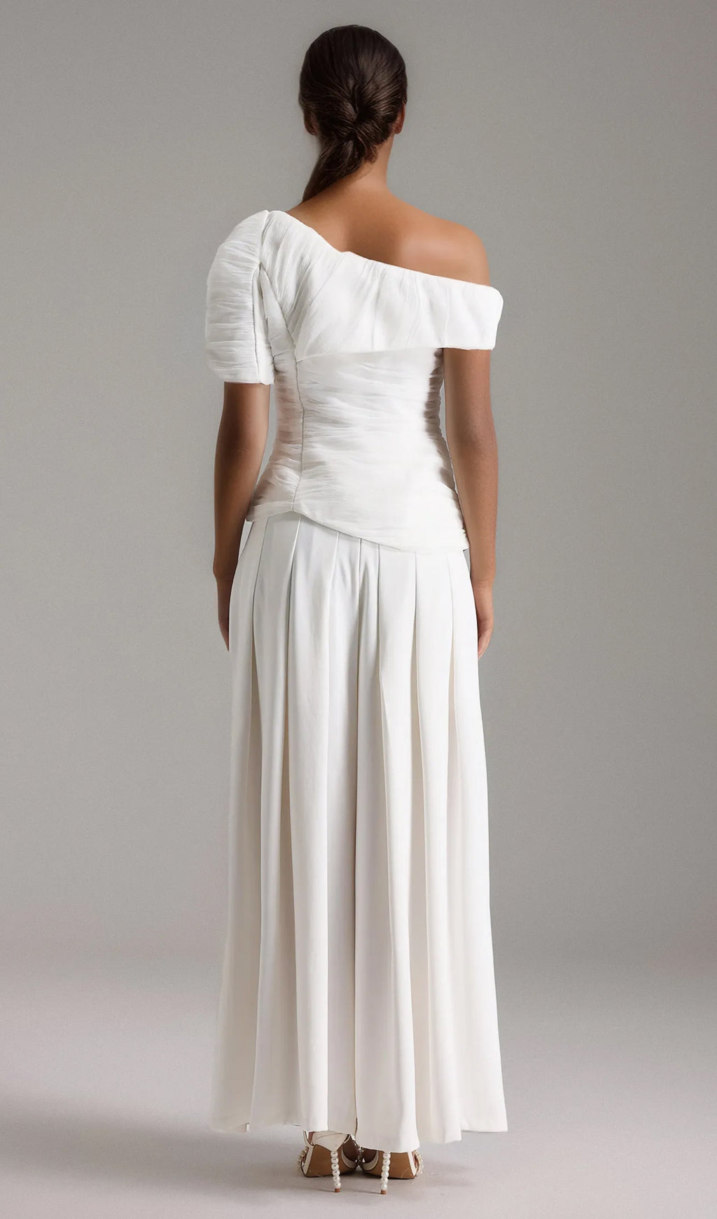 White Two Piece Pant Suit