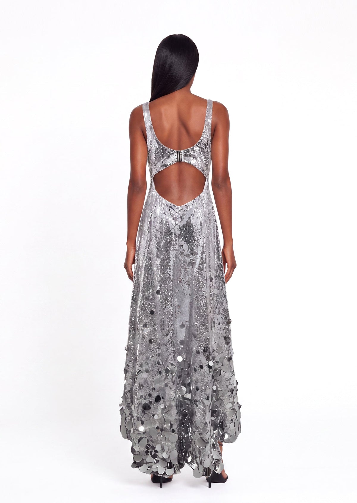 Caedmon Sleeveless Sequined Maxi Dress
