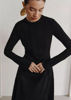 Knitted Satin Maxi Dress