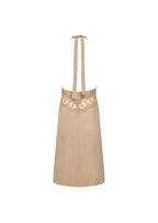 Fanta Satin Midi Dress With Lace In Apricot