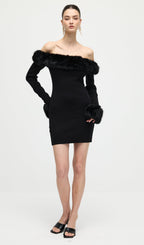 Black Off The Shoulder Mini Dress