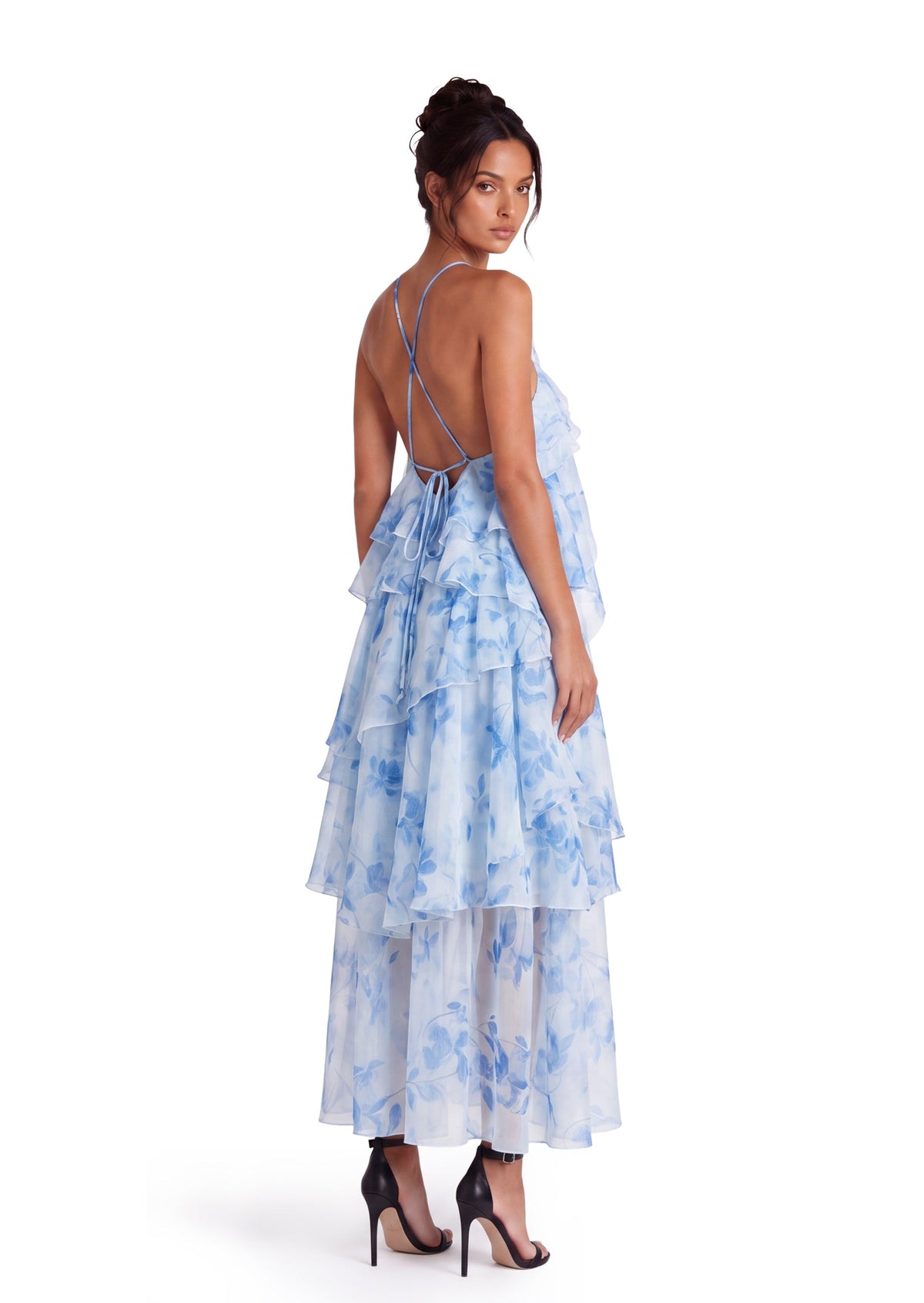 Adjatay Layered Maxi Dress In Blue