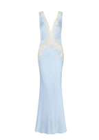 Sade Lace Satin Backless Maxi Dress