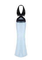 Quant Beaded Tassel Satin Maxi Dress