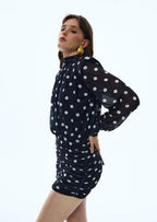 Magda Polka Dot Backless Mini Dress