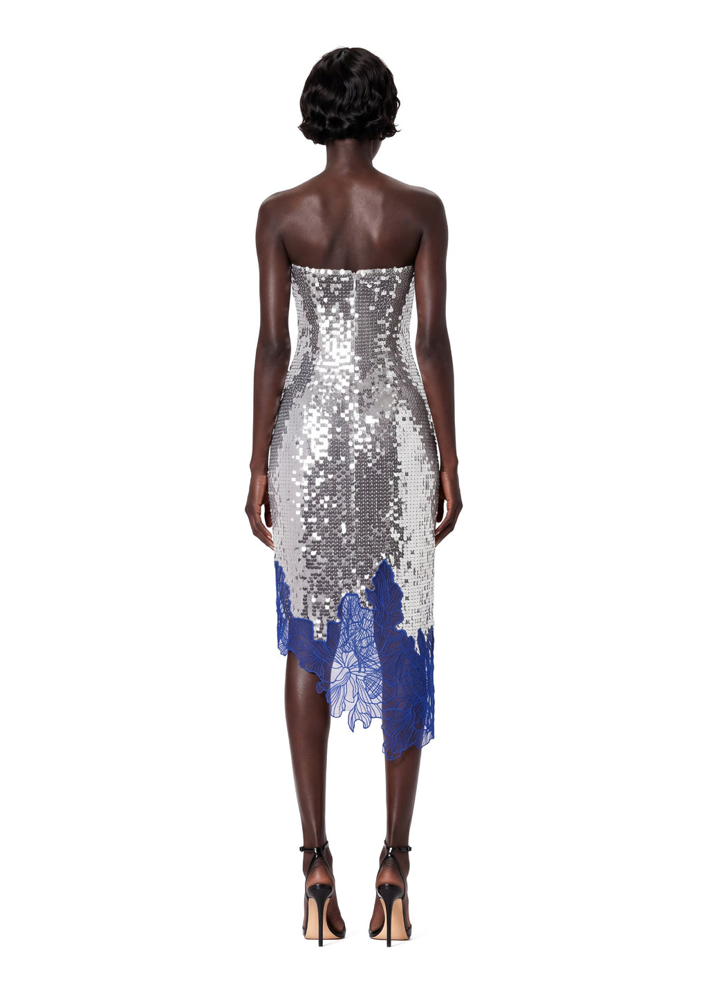 Haakon Strapless Lace  Sequin Midi Dress