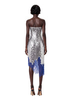 Haakon Strapless Lace  Sequin Midi Dress