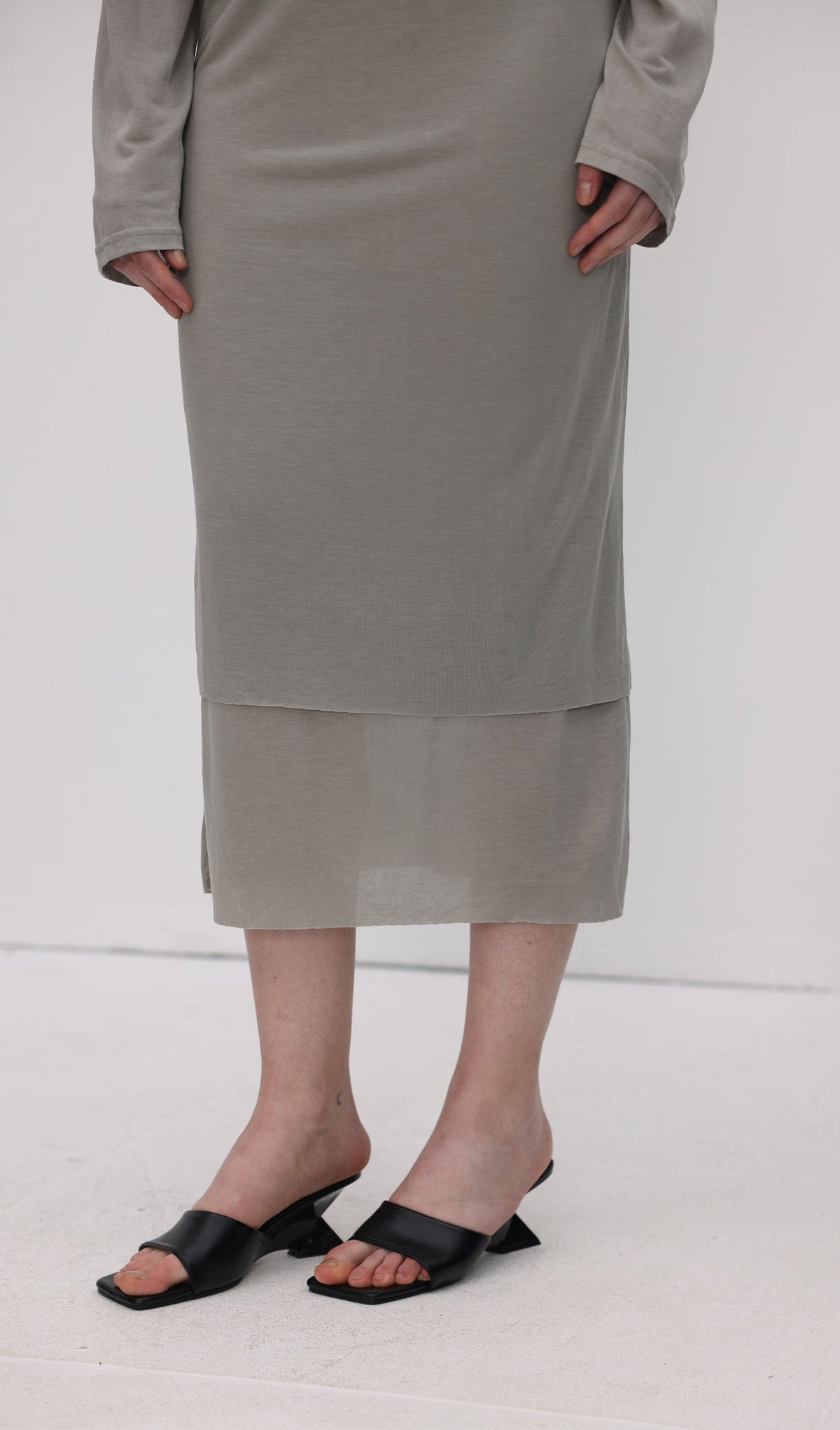 Long Sleeve Midi Skirt Two Piece Sets