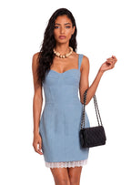 Jaela Lace Mini Dress In Blue