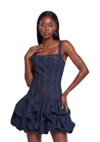 Macadrian Sleeveless Denim Mini Dress