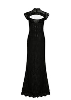 Leehu Lace Sheer Maxi Dress In Black