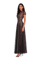 Ulyana Lace Sequined Maxi Dress In Black