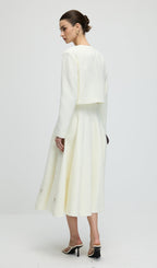 Long Sleeve Tweed Midi Dress Set