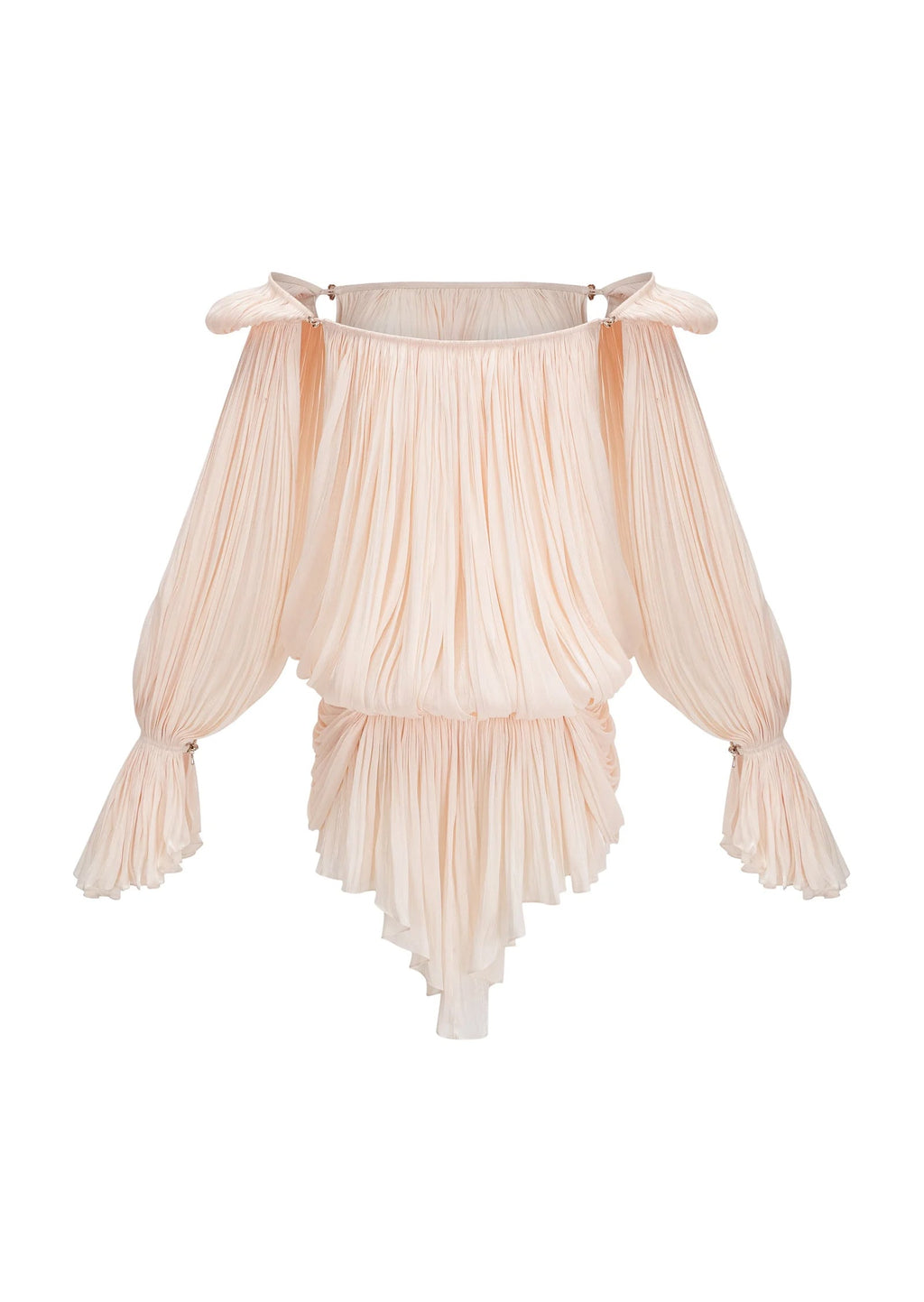 Earlene Pleated Ruffled Mini Dress