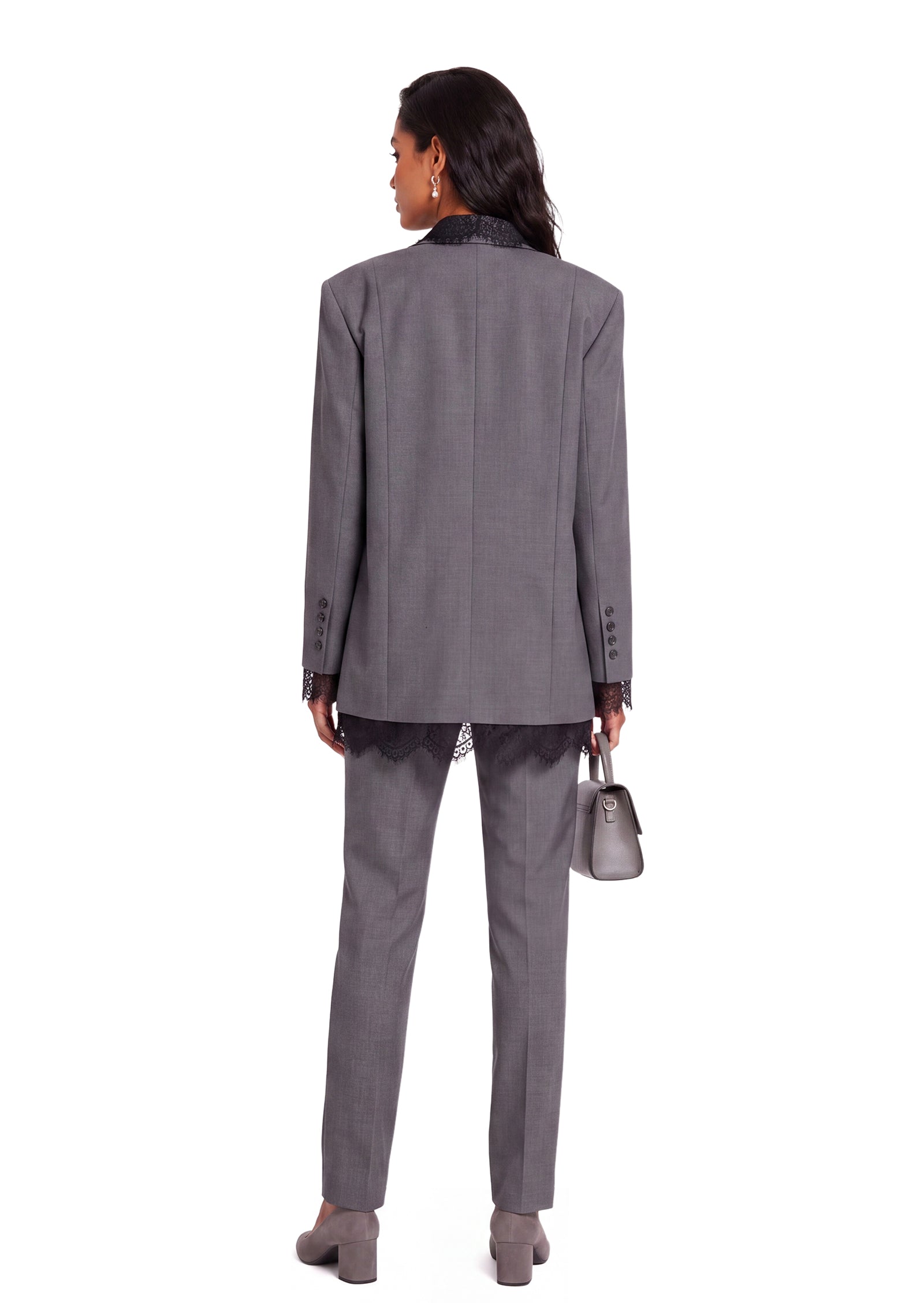 Tabea Lace Trimmed Suit Jacket