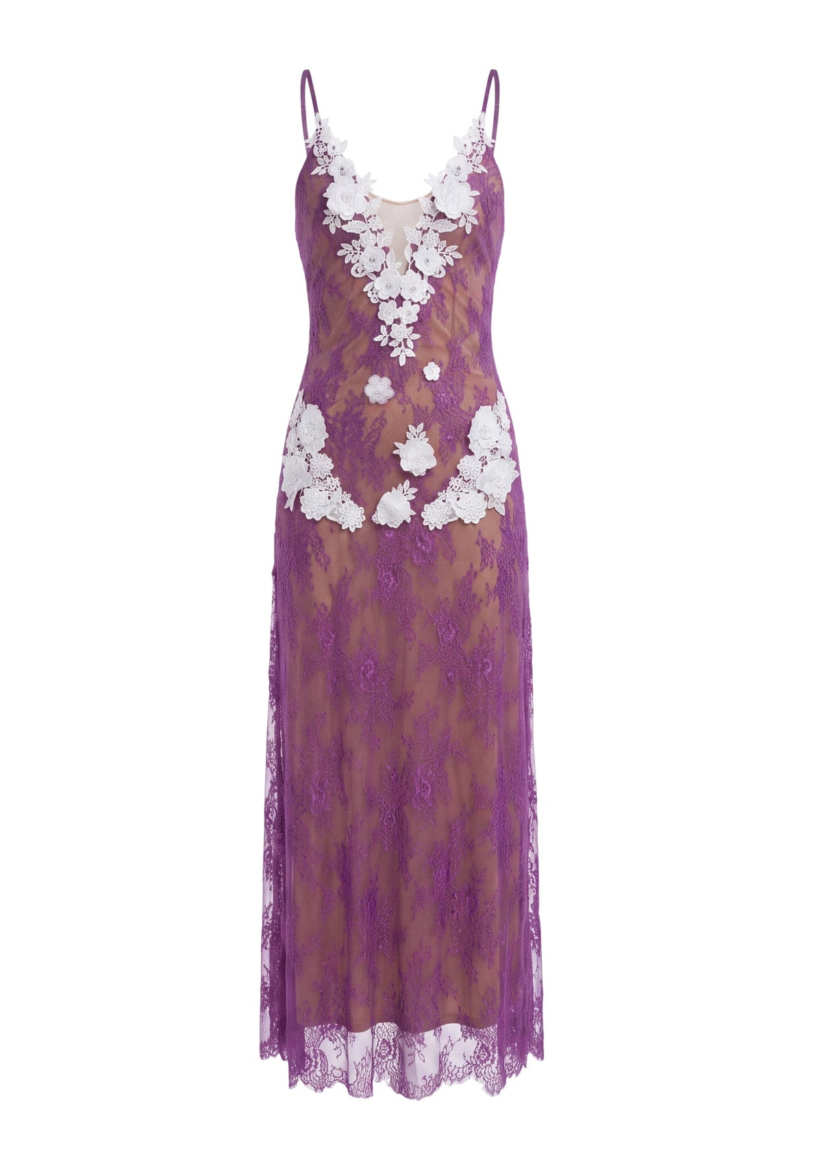 Antheia  Lace Maxi Dress In Light Puple