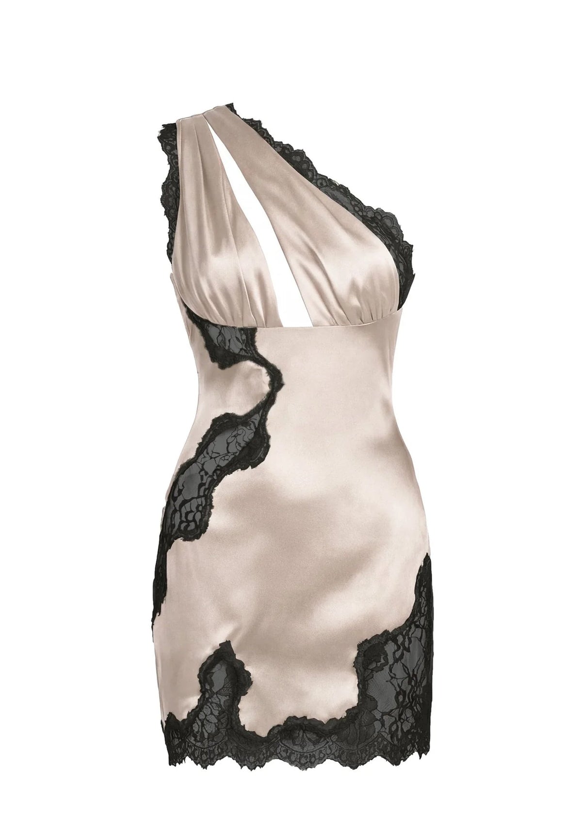 Kahoni One Shoulder Lace Mini Dress