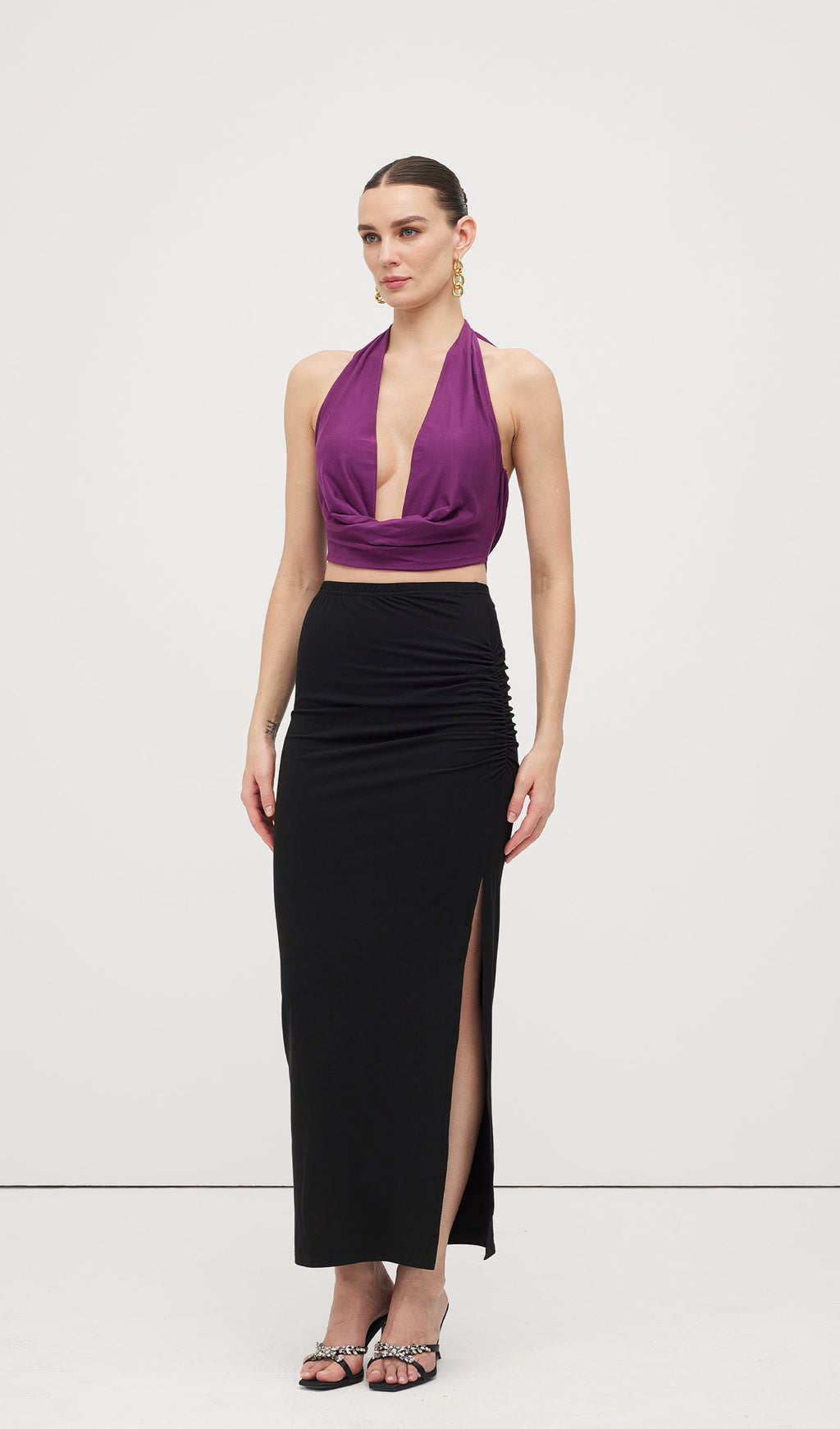 Cowl Neck Halter Top