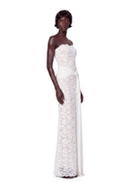 Yakez Lace Strapless Maxi Dress In White