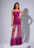 Habiba Strapless Lace Maxi Dress