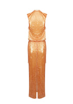 Nachla Sequin Maxi Dress In Orange