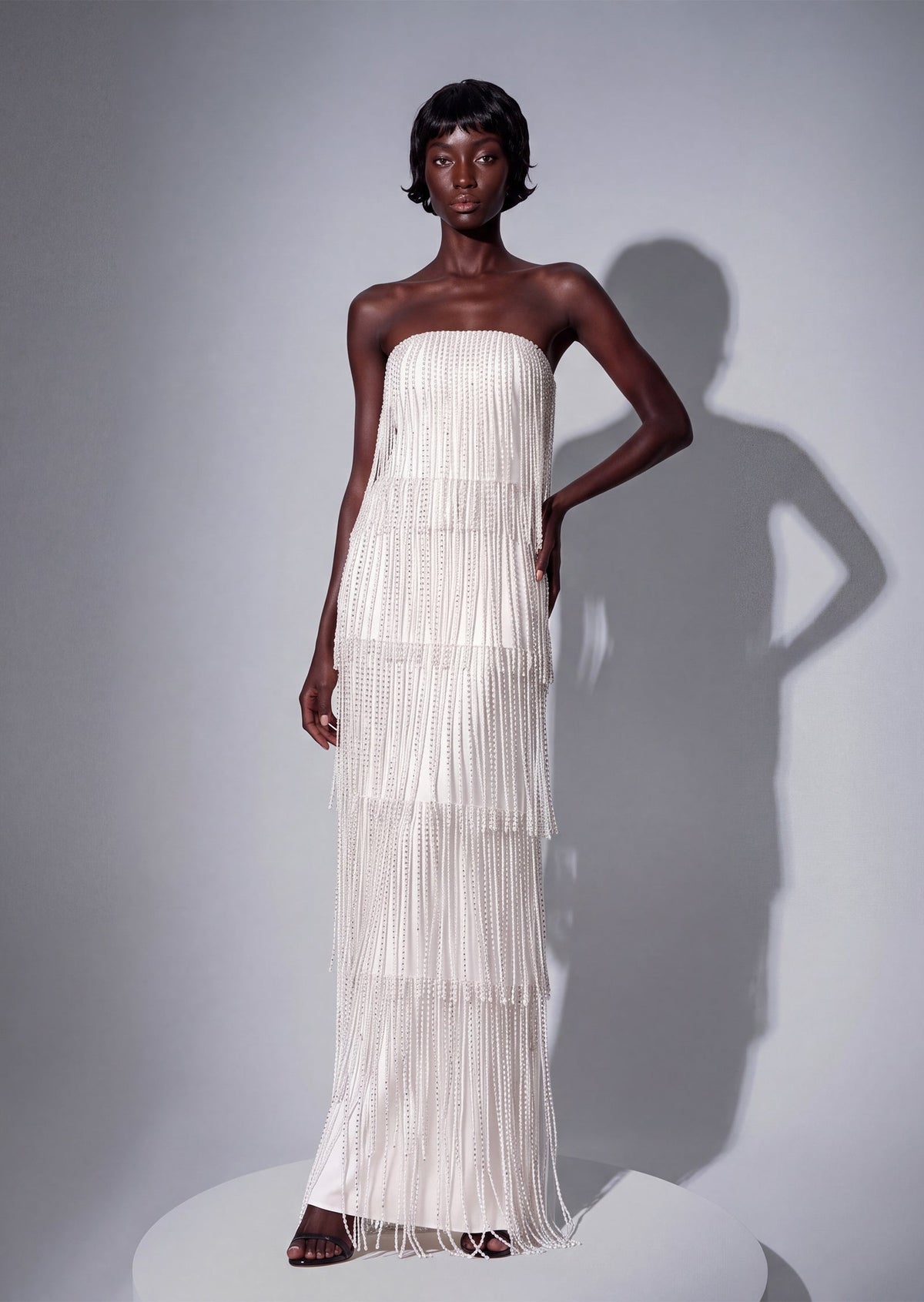 Gabi Beaded Strapless Maxi Dress